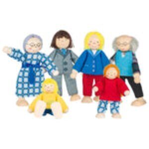 Flexible City Family Dollhouse Dolls - Set of 6